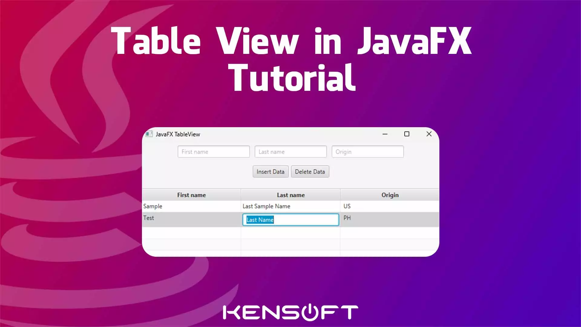 How To Use The Table View In Javafx Perfect Tutorial