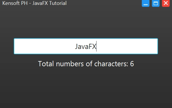 Count number of characters in JavaFX | 100% best for beginners